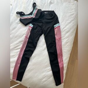 Beach RIOT set (chevron sports bra and leggings)